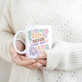Mug Boho Floral Retro ne perdez jamais espoir