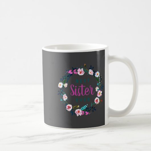 Mug Boho Floral Wreath Sister Ever (Droite)