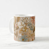Mug Boho Folk Autumn Cozy Flowers Neutral Floral (Devant gauche)