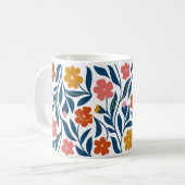 Mug Boho Folk Floral Art, Affirmation Positive Cadeau (Devant gauche)