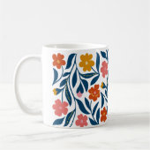 Mug Boho Folk Floral Art, Affirmation Positive Cadeau (Gauche)