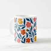 Mug Boho Folk Floral Enseignant cadeau avec plifing (Devant gauche)