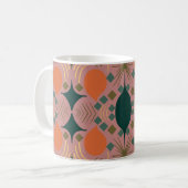 Mug Boho Géométrique Diamant rose (Devant gauche)