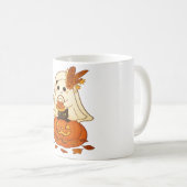 Mug Boho Ghost & Black Cat - Tricoter ou traiter sur u (Devant droit)
