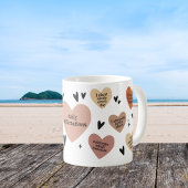 Mug Boho Heart Enseignant Cadeau Affirmation et Gratit