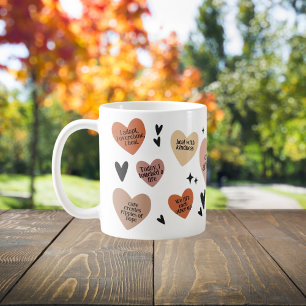 Mug Boho Heart RN Cadeau, Infirmière Affirmation Art