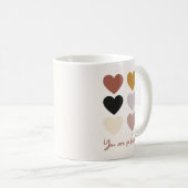 Mug Boho Hearts Love Positive Citation Vous êtes si ai (Devant droit)