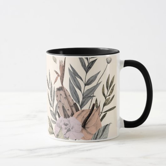 Mug Boho Jardin botanique Illustration florale (Droite)