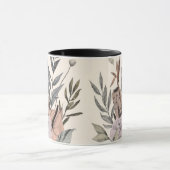 Mug Boho Jardin botanique Illustration florale (Centre)
