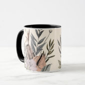 Mug Boho Jardin botanique Illustration florale (Devant gauche)