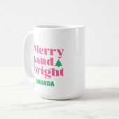 Mug Boho Joyeux Noël rose pâle (Devant gauche)