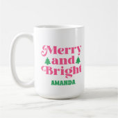 Mug Boho Joyeux Noël rose pâle (Gauche)