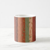 Mug Boho Leaf Motif Rustic Home Décor (Centre)