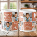 Mug Boho Meilleure MIMI jamais personnalisé moderne gr<br><div class="desc">Voici le cadeau parfait pour le meilleur MIMI de l'histoire - un collage photo personnalisé tasse de café! Cette tasse élégante et moderne offre de l'espace pour 7 photos spéciales, créant un cadeau unique et sentimental que toute mère adorerait. Avec l'option d'ajouter une initiale et un nom de monogramme personnalisé,...</div>