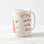 Mug Boho moderne arc-en-ciel Pois Amour et Harts (Devant droit)