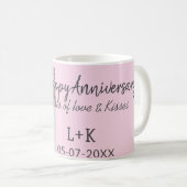 Mug Boho moderne heureux anniversaire ajouter nom date (Devant droit)