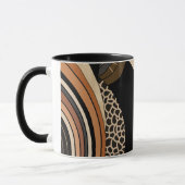 Mug Boho moderne orange noir neutre (Gauche)