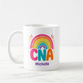 Mug Boho Monogramme Arc-en-ciel AIDE-SOIGNANTE (Gauche)