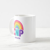 Mug Boho Monogramme Arc-en-ciel CNP (Devant gauche)