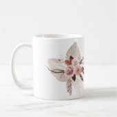 Mug Boho Monogramme Fleurs Séchées d'Herbe de Pampas R (Gauche)