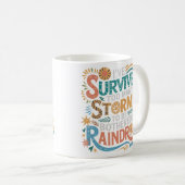 Mug Boho Motivational Pastel Survivor Cadeau (Devant droit)