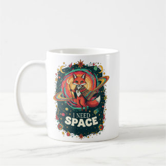 Mug Boho Multicolor Cosmic Fox I Need Space Retro