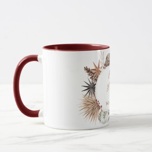 Mug Boho Noël personnalisé (Gauche)