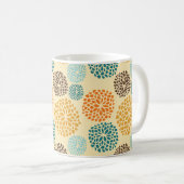 Mug Boho Orange Brown Retro Pois coloré (Devant droit)