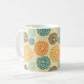 Mug Boho Orange Brown Retro Pois coloré (Devant gauche)
