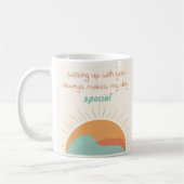 Mug Boho Orange Mountain Soleil Faire Mon Jour Spécial (Gauche)