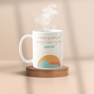 Mug Boho Orange Mountain Soleil Faire Mon Jour Spécial