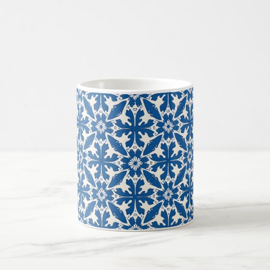 Mug Boho Pattern in Blue – Elegant & Bold (Centre)
