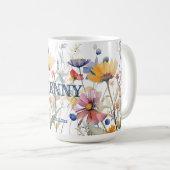 Mug Boho personnalisé Fleur sauvage d'automne Bridesma (Devant droit)