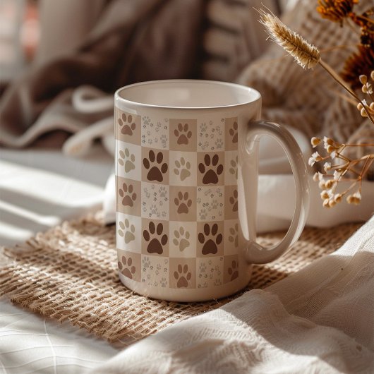 Mug Boho Pet À damiers