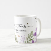Mug Boho Purple Florals Fête des mariées Party (Devant droit)