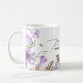 Mug Boho Purple Florals Fête des mariées Party (Gauche)