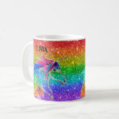 Mug Boho Rainbow mignonne Parties scintillant filles U (Devant gauche)