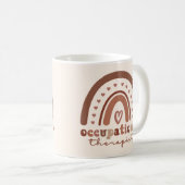 Mug Boho Rainbow OT ergothérapeute cadeau (Devant droit)