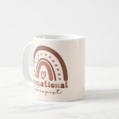 Mug Boho Rainbow OT ergothérapeute cadeau (Devant gauche)