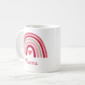 Mug Boho Rainbow Pink Heart Mama (Devant gauche)