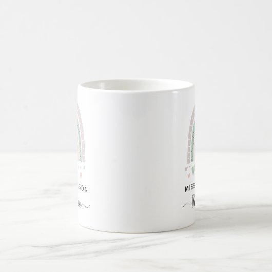 Mug Boho Rainbow Sage enseignant Merci (Centre)