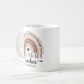 Mug Boho Rainbow Tumbler for 3rd Grade Teacher (Devant gauche)