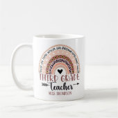 Mug Boho Rainbow Tumbler for 3rd Grade Teacher (Gauche)