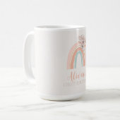 Mug Boho Rainbow Watercolor Premier anniversaire (Devant gauche)