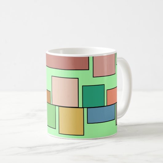 Mug Boho Rectangles (Devant droit)