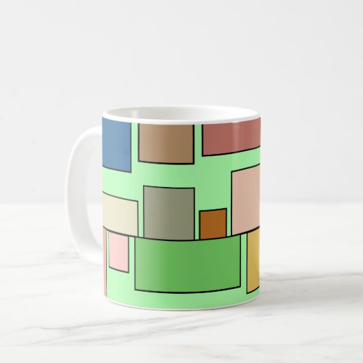 Mug Boho Rectangles (Devant gauche)