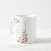 Mug Boho rose rose rousse rose or sauge 50e anniversai (Devant gauche)