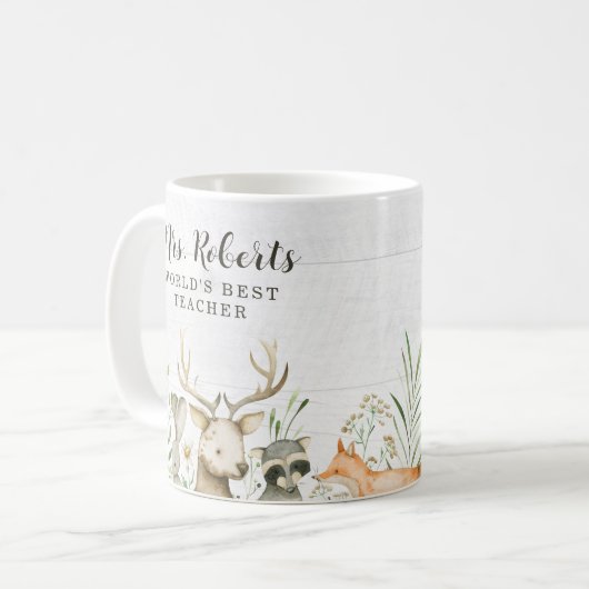 Mug Boho Rustic Wildlife Teacher Appréciation (Devant gauche)