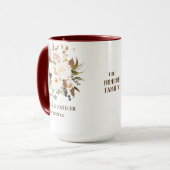 Mug Boho Soft Coloured Rose/White Flowers Mariage (Devant gauche)
