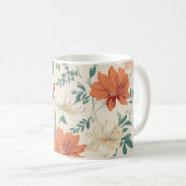 Mug Boho style fleurs couleurs motifs (Devant droit)